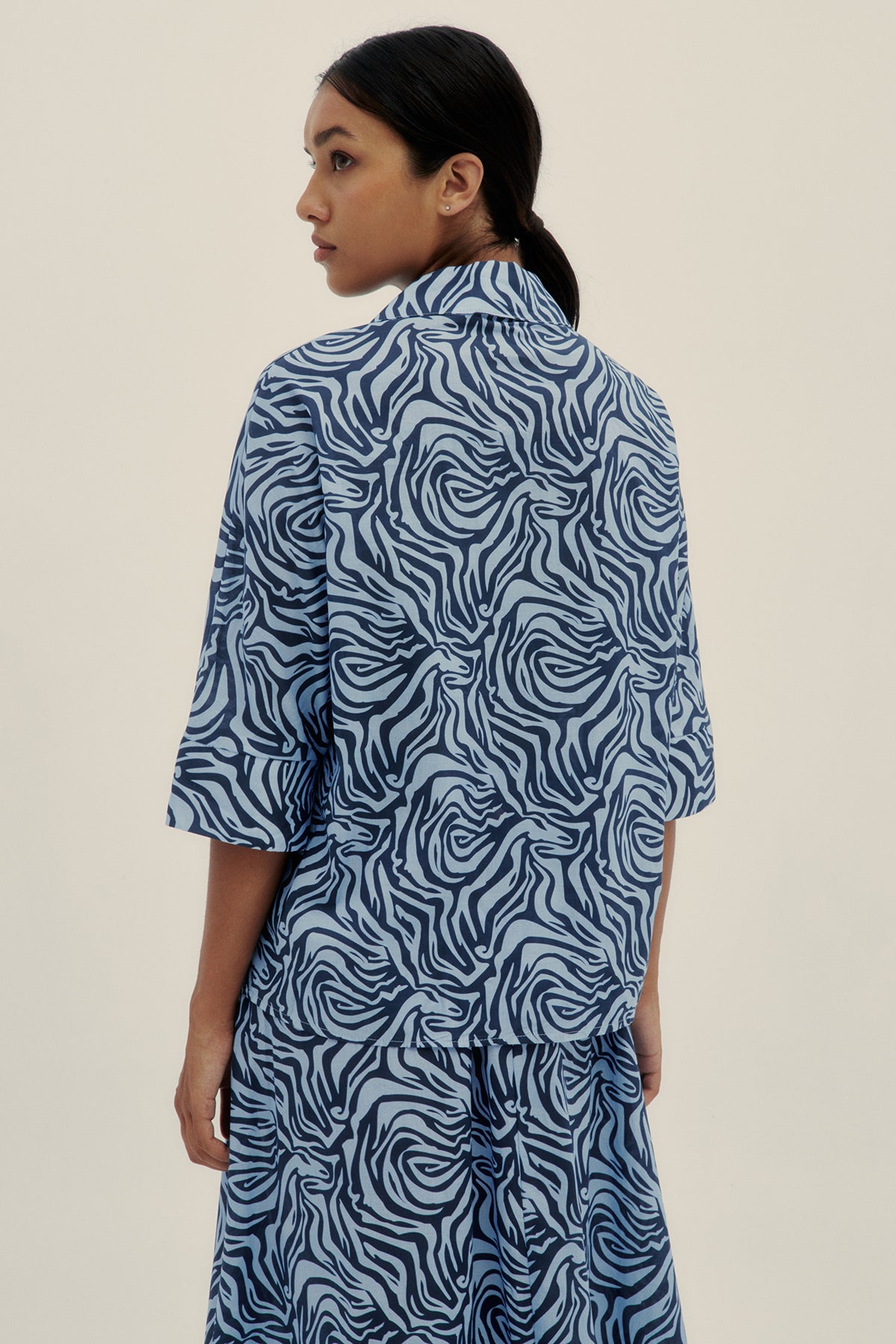 Camisa Sol Zebra Azul - Polonio España