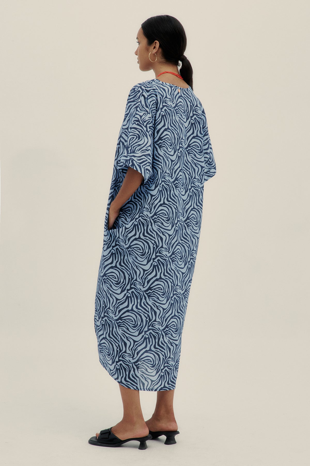 Kaftan Pao Zebra Azul - Polonio